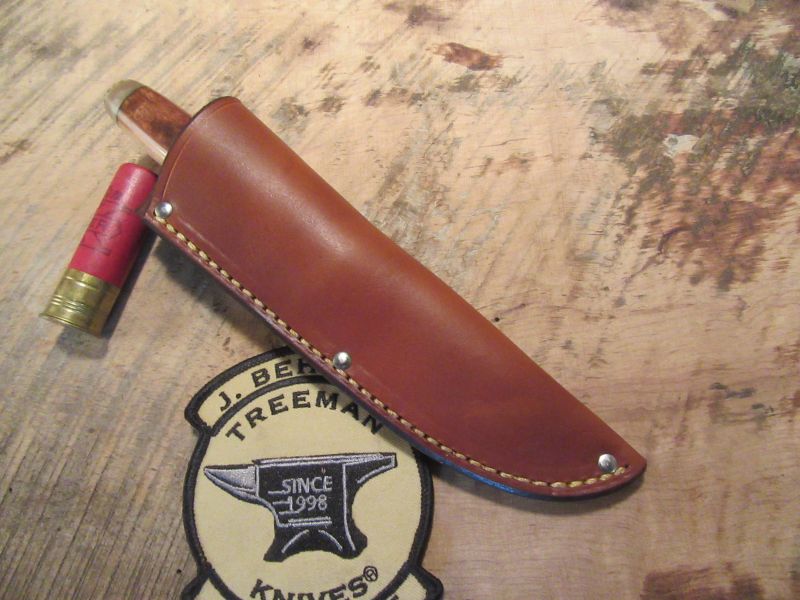 Treeman Montana Trout Knife Fossil Ivory Musk Ox butt cap