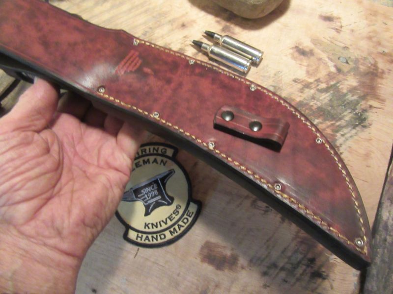 Treeman Camp Knife Sambar Stag Crotch Stag Copper Guard