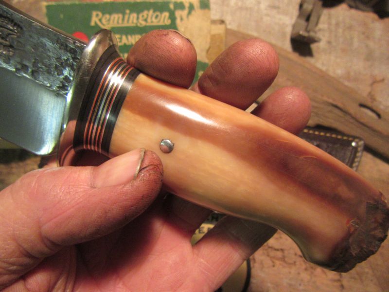 J.Behring Handmade Nesmonk Hammermark Fossil Ivory Sled Runner handle