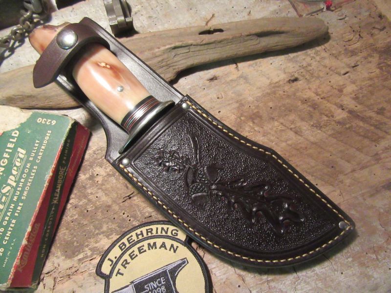 J.Behring Handmade Nesmonk Hammermark Fossil Ivory Sled Runner handle