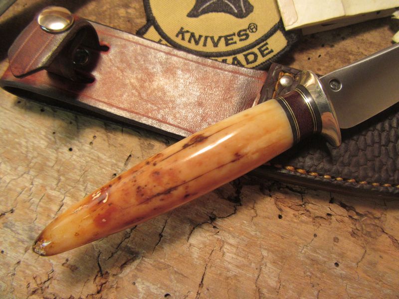 Montana Trout Knife Fossil Walrus Ivory Tip