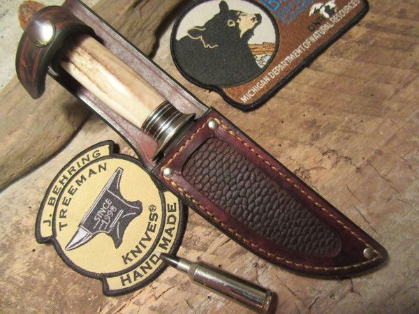 Trout and Deer Artifact Walrus Ivory Tusk Tip