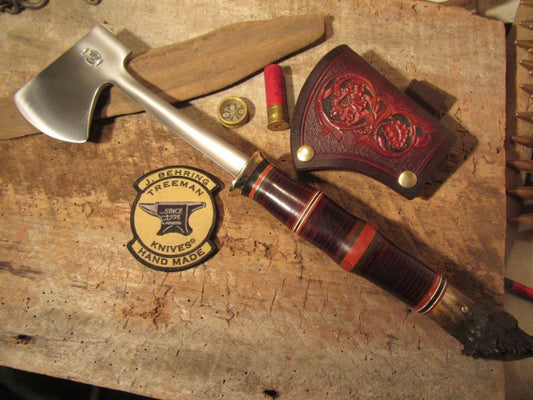  J.Behring Scagel Style Two  Handed Axe crown Stag Replica