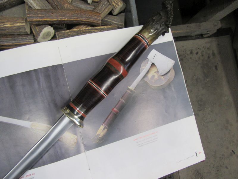 J.Behring Scagel Style Two  Handed Axe crown Stag Replica