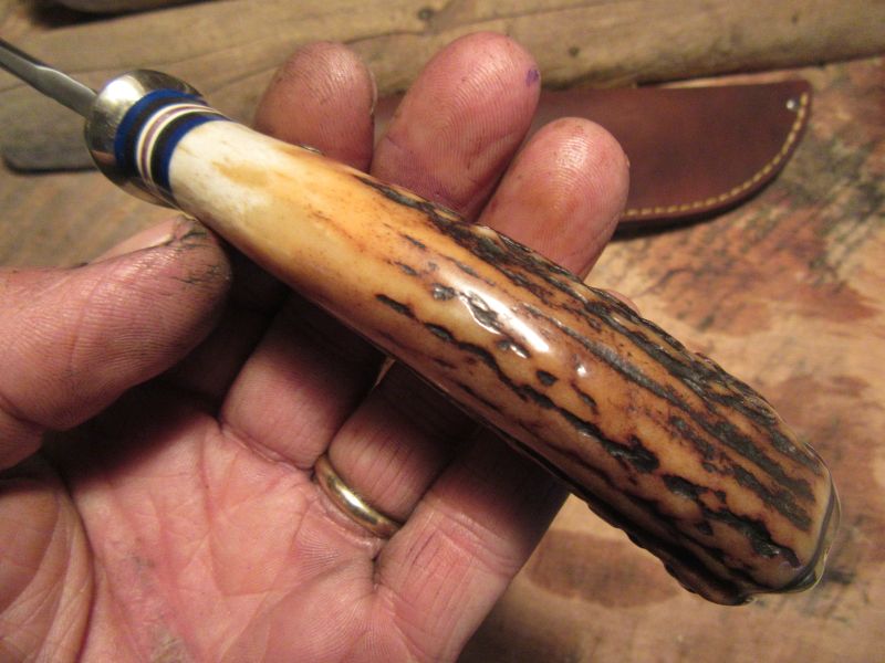 Alaskan Semi Skinner Hammer Mark Blue Spacers Sambar Stag