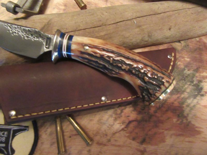 Alaskan Semi Skinner Hammer Mark Blue Spacers Sambar Stag