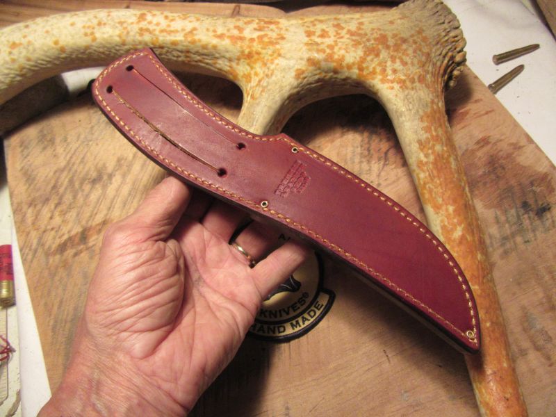 J. Behring Handmade Old School Hunter/Skinner Sambar Stag 5 1/4" blade