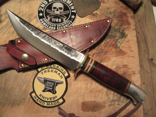 J. Behring Handmade 8" Hammermark Fighter Horsehide Aluminum