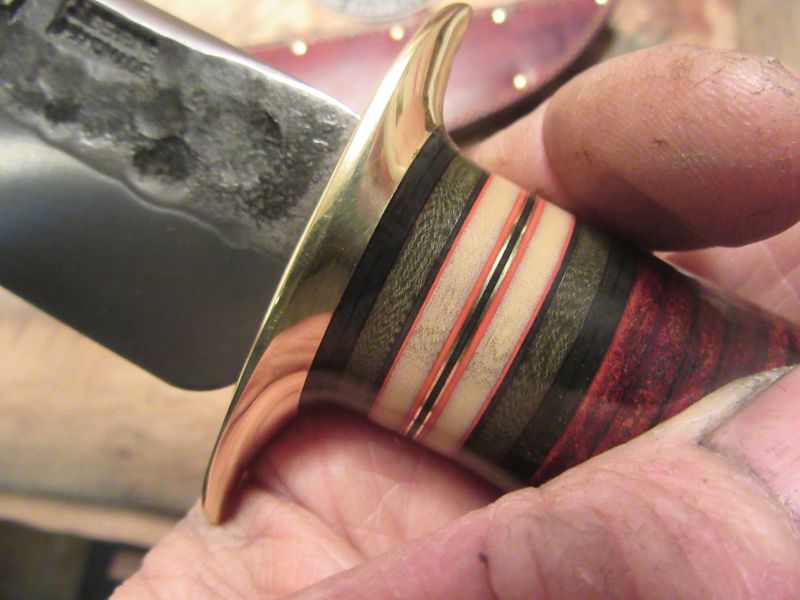 J. Behring Handmade 8" Hammermark Fighter Horsehide Aluminum