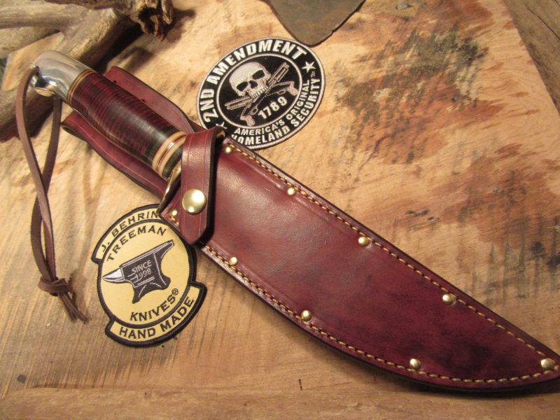 J. Behring Handmade 8" Hammermark Fighter Horsehide Aluminum