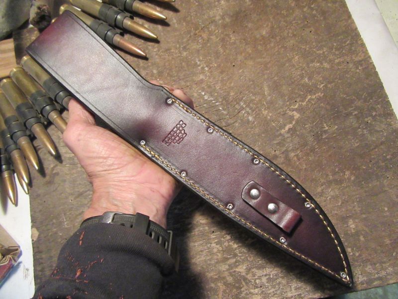 Treeman Handmade Double Skull Fighter reverse grind Stag Finger Grip handle