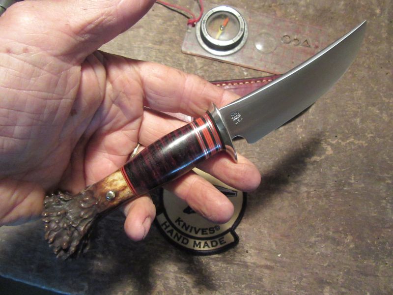 Old School Trout & Bird Crown Stag Horse hide