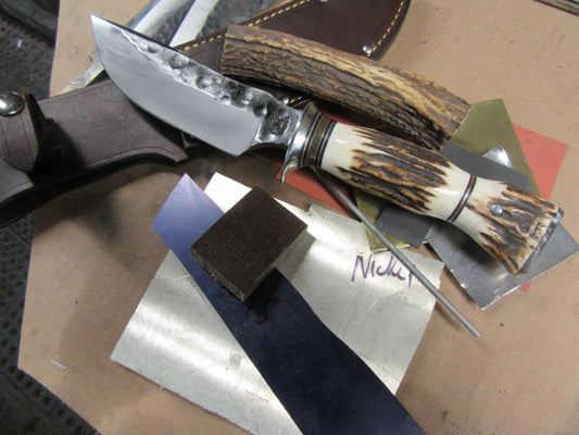 Treeman Stag Stag Semi Skinner Nickel Silver guard and Butt Cap