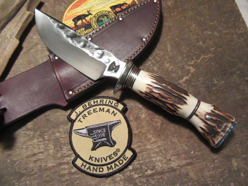 Treeman Stag Stag Semi Skinner Nickel Silver guard and Butt Cap