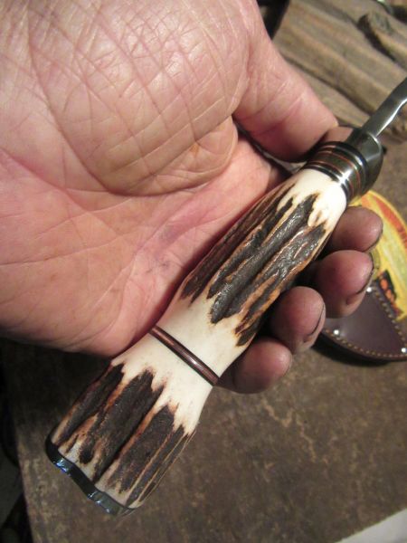 Treeman Stag Stag Semi Skinner Nickel Silver guard and Butt Cap