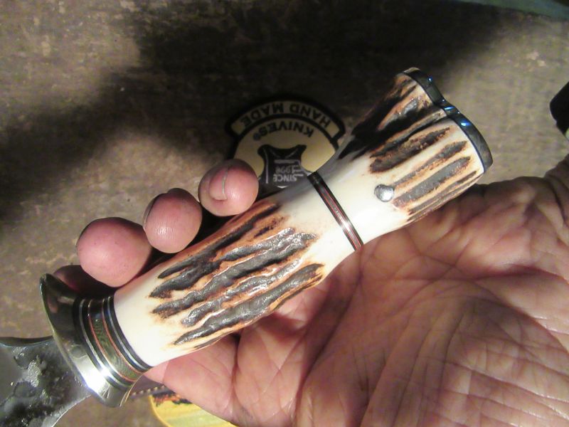 Treeman Stag Stag Semi Skinner Nickel Silver guard and Butt Cap