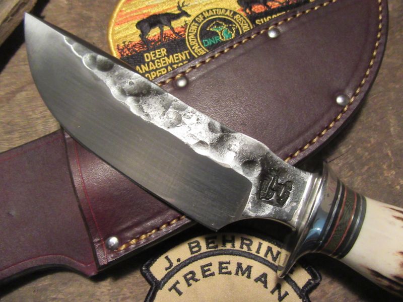 Treeman Stag Stag Semi Skinner Nickel Silver guard and Butt Cap