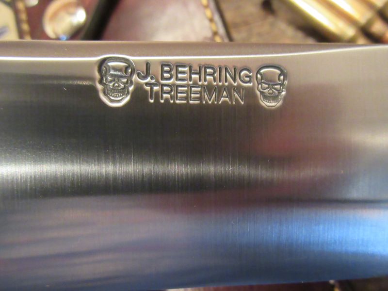 Treeman Double Skull Fighter Stag Finger Grip Handle BIG Fighter !