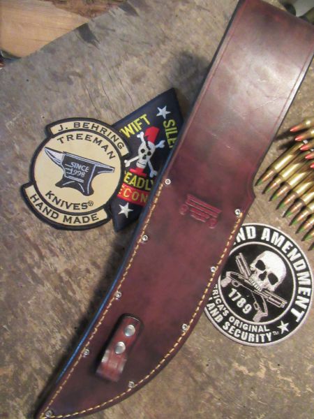 Treeman Double Skull Fighter Stag Finger Grip Handle BIG Fighter !