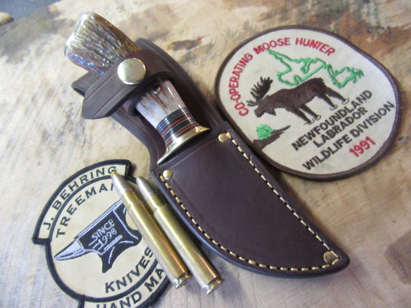 J. Behring Handmade Michigan Caper Moose Horn Stag