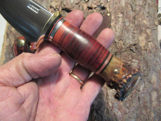 J. Behring Handmade Michigan Skinner Beaver tail Horsehide Crown