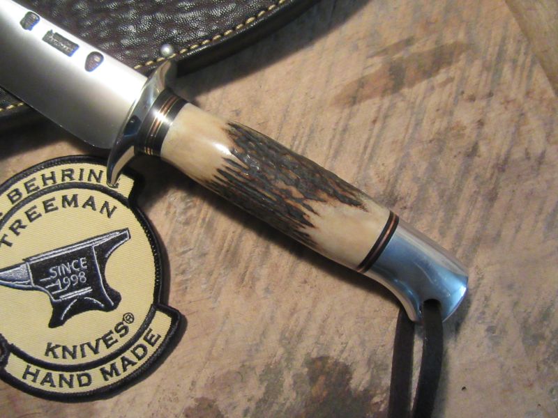 J. Behring Handmade Double Skull Fighter Stag Aluminum