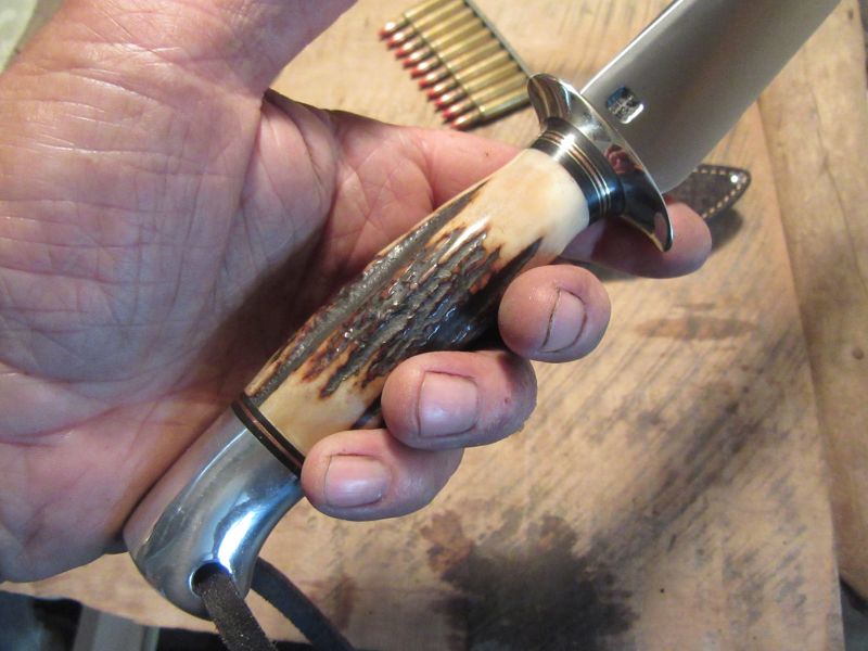 J. Behring Handmade Double Skull Fighter Stag Aluminum