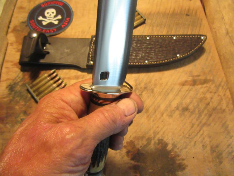 J. Behring Handmade Double Skull Fighter Stag Aluminum