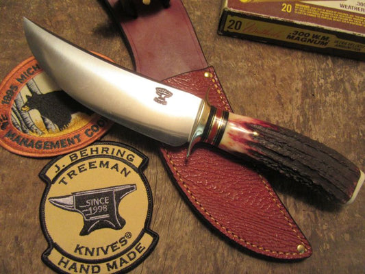 Big Bay Hunter Red Stag Hippo Cap Shark Skin Sheath