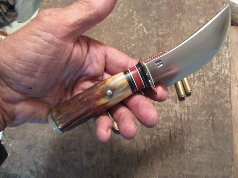 J. Behring Handmade Old school Hunter 120 year old German Stag