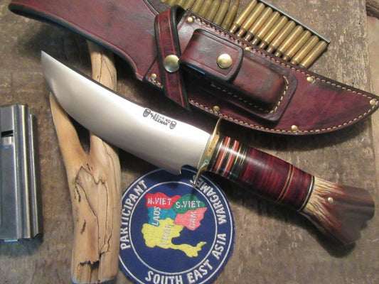 Order Only !  J. Behring Handmade Double Skull Fighter Horsehide Crotch Stag