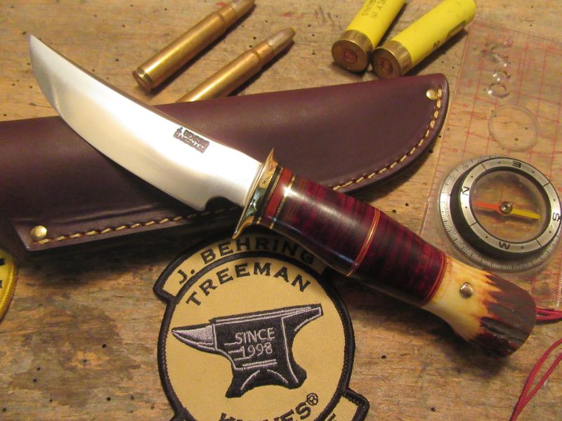 J. Behring Handmade Deer & Trout Horsehide Red Butt Stag