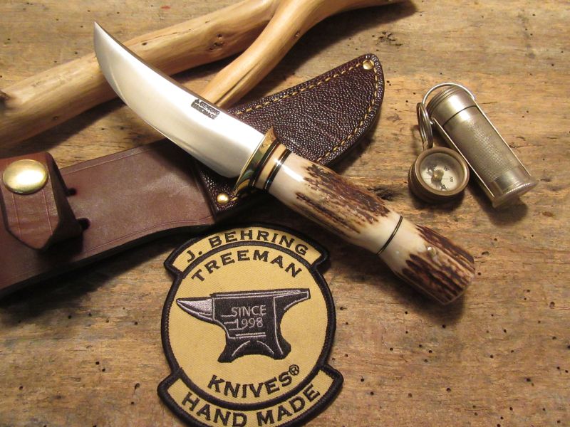 J. Behring Handmade Deer & Trout Stag Stag Brass guard