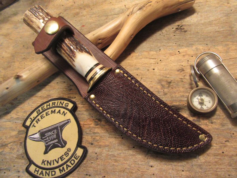 J. Behring Handmade Deer & Trout Stag Stag Brass guard