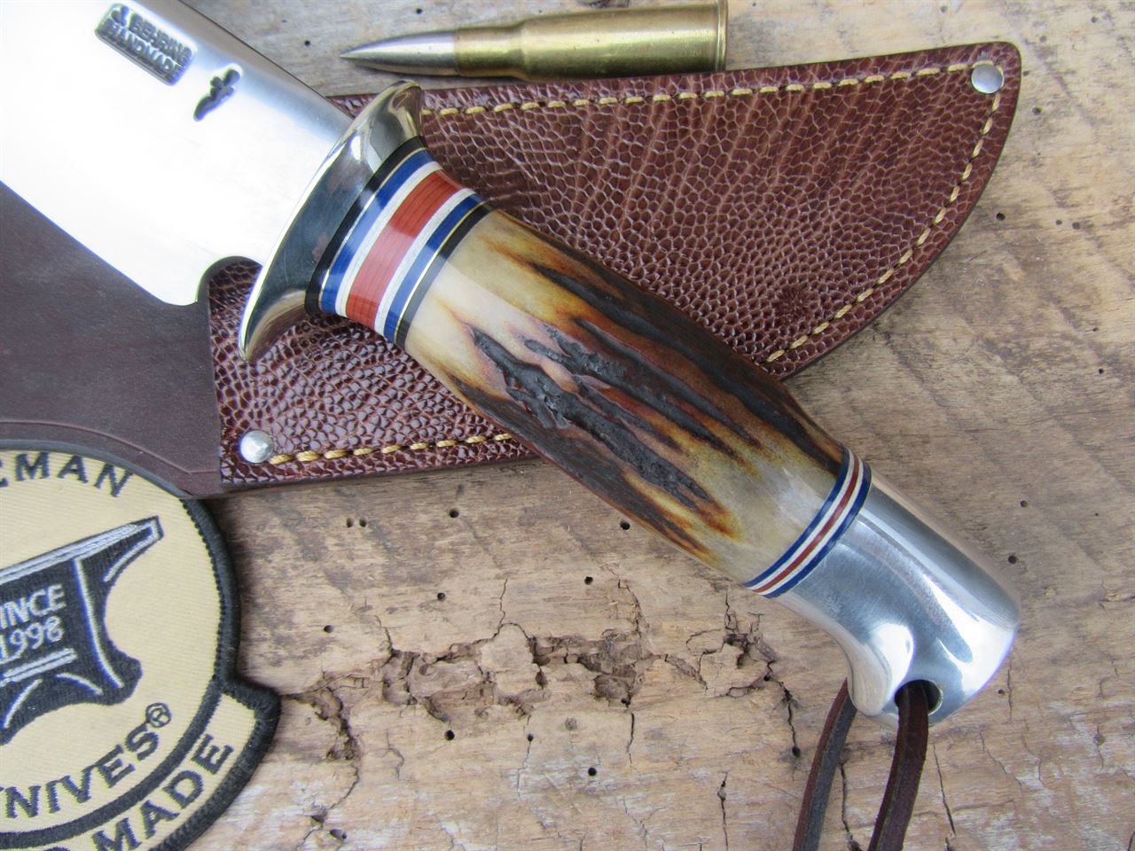 J. Behring Handmade Iron Mt. Hunter 5" Stag Aluminum