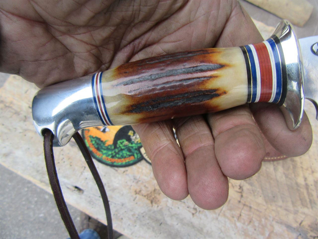 J. Behring Handmade Iron Mt. Hunter 5" Stag Aluminum