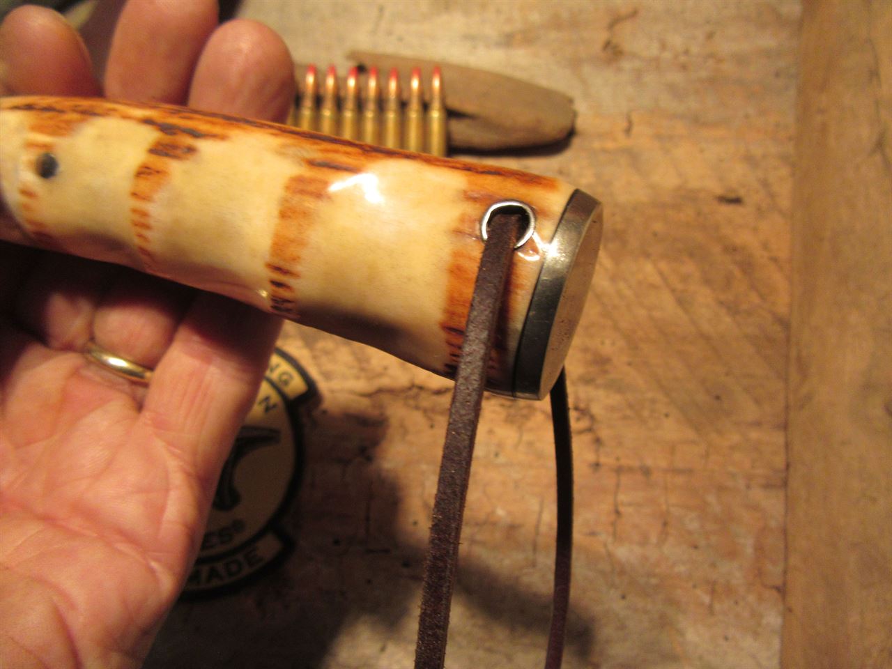 J. Behring Handmade 8" Skull Fighter NS Stag