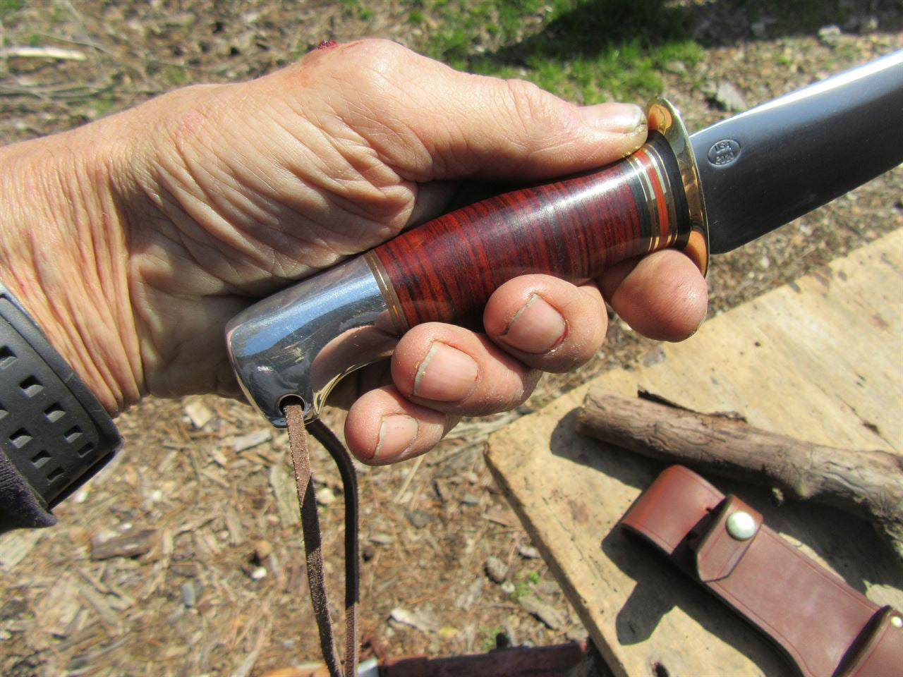 J. Behring Handmade Huron Hunter Horsehide Aluminum