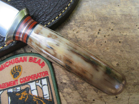 J.Behring Handmade Ivory Bird and Trout