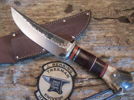Treeman Knives Scagel style hammer mark camp fighter