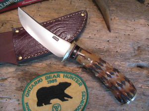 J.Behring Handmade Stainless Finger Grip Stag Deer & Trout