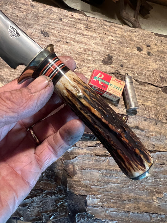 J. Behring Handmade Deer & Trout Sambar Stag Brass