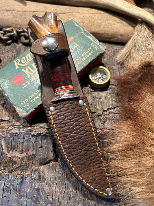 Treeman Knives Trout Knife AEB-L Stainless NS Horse Crotch Beaver