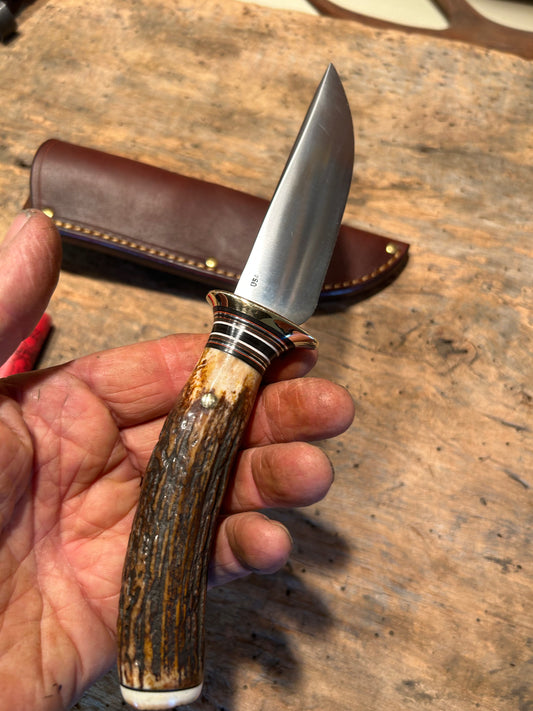 Treeman Stag Sticker Deer & Trout 4" Pouch Sheath