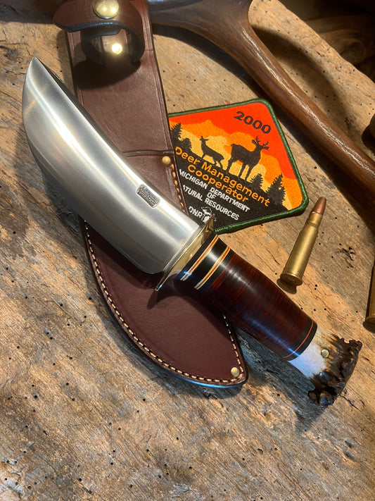 Woodcraft 5 1/2" Blade Super Duty Horsehide Crown Stag