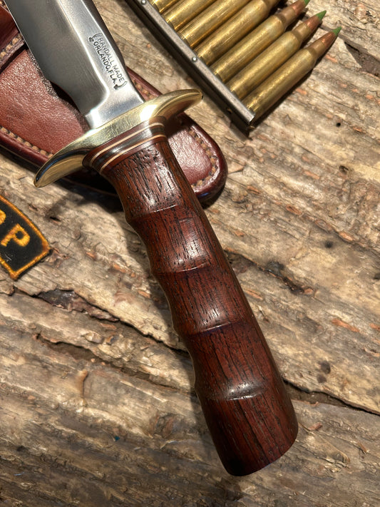 Randall Vintage 1970s Model 1-8 Fighter Johnson sheath Wood finger grip handle