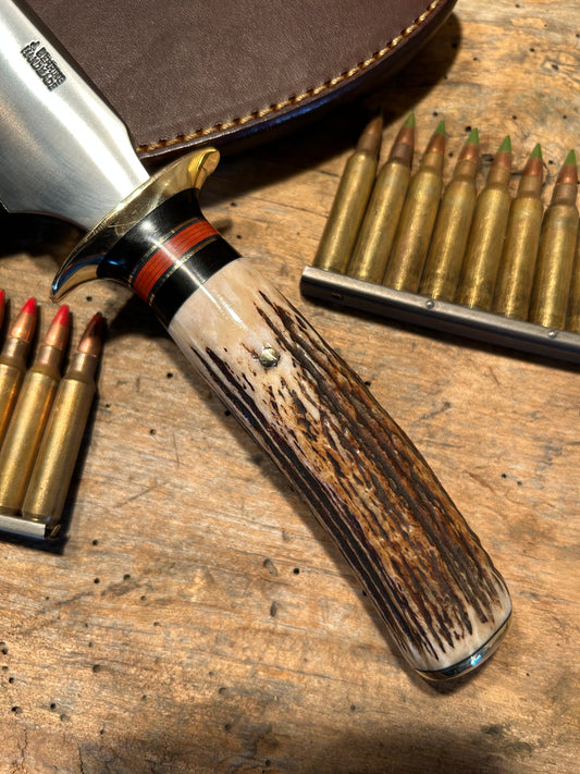 Treeman Model 1 Fighter .250 thick Stag DBL brass guard .