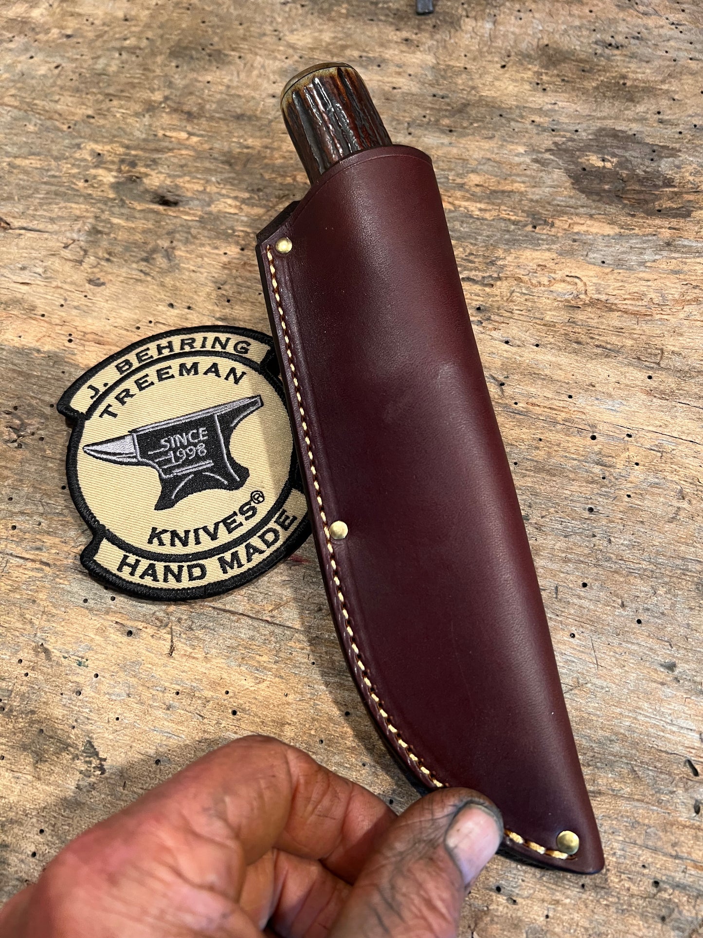 Treeman Alaskan Hunter Hammermark Red Stag Pouch sheath