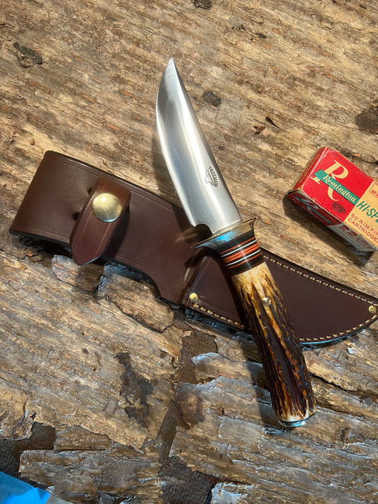 J. Behring Handmade Deer & Trout Sambar Stag Brass