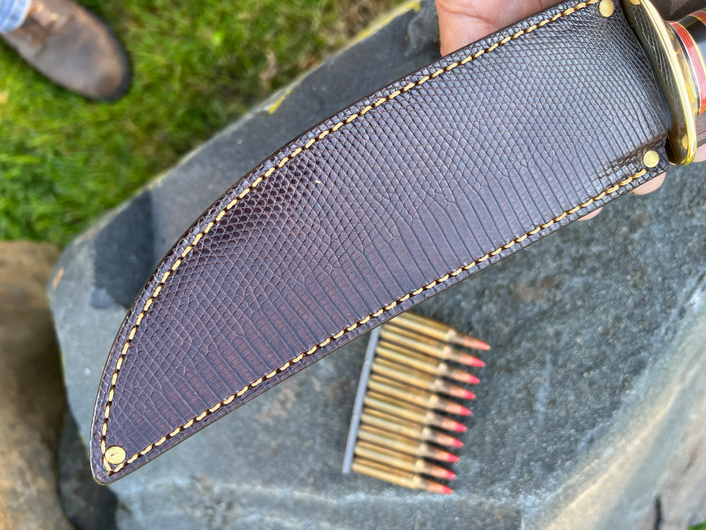 Treeman DBL Skull Fighter HH, CS ,Brass , Lizzard Sheath